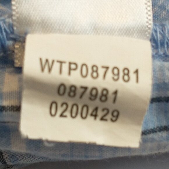 J Jill Top Women's Small Blue Check Plaid Button-Up Cotton Long Sleeve Shirt - Picture 14 of 16